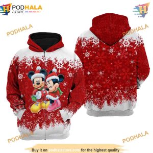 Mickey Minnie Mouse Christmas Disney 3D Hoodie Quality Apparel 1