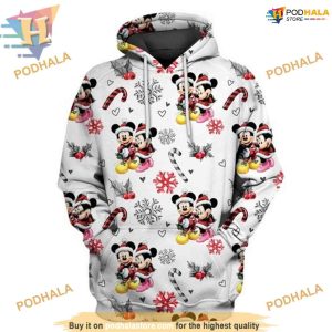 Mickey Minnie Snow 3D Hoodie, Creative Christmas Gifts