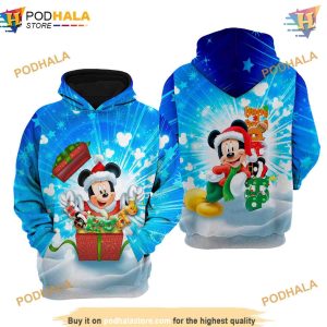 Mickey Mouse Blue Christmas Disney 3D Hoodie Exclusive Gifts 2