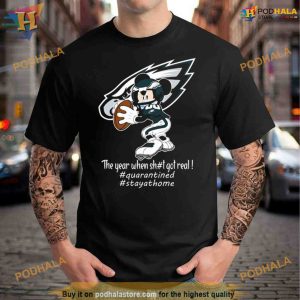 Mickey Mouse Philadelphia Eagles The Year When Shit Got Real Shirt For Women Men 2