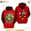 Mickey Mouse Red Christmas Disney Printed Hoodie, Disney Apparel