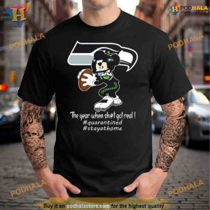 Mickey Mouse Seattle Seahawks The Year When Shit Got Real Shirt For Women Men 2