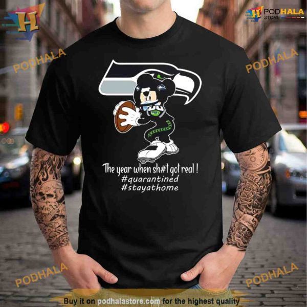 Mickey Mouse Seattle Seahawks The Year When Shit Got Real Shirt For Women Men