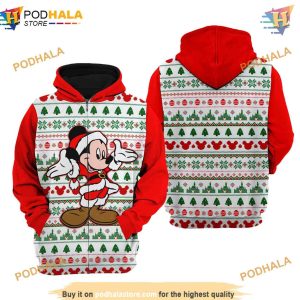 Mickey Santa Christmas Disney 3D Hoodie Essential Disney Apparel 1