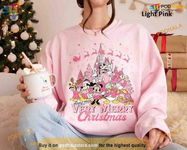 Mickey’s Merry Pink Christmas Shirt, Matching Family Xmas Shirt