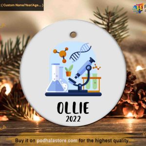 Microbiology Theme Personalized Ornament, Custom Christmas Gifts