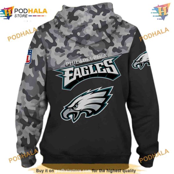 Military Style Philadelphia Eagles 3D Hoodies, NFL Eagles Apparel