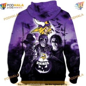Minnesota Vikings 3D Halloween Hoodie NFL Merchandise Gift 2