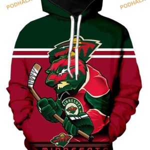 Minnesota Wild 3D Hoodie Ultra cool Long Sleeve Fan Gifts 1