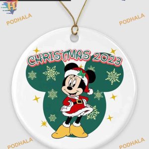 Minnie Christmas Charm Ornament, 2023 Disney Ornament for Tree Decor