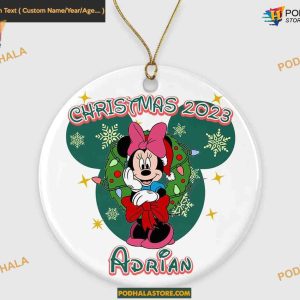 Minnie Mouse Christmas 2023 Ornament, Custom Christmas Ornament, Disney Celebration