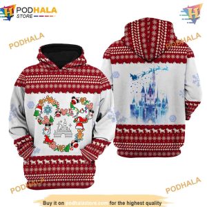Minnie Mouse Christmas Disney 3D Hoodie, Festive Disney Apparel