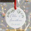 Mistletoe Bauble for Couples, Personalized 1st Christmas