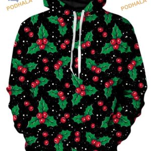 Mistletoe Kisses 3D Hoodie, Creative Xmas Gift