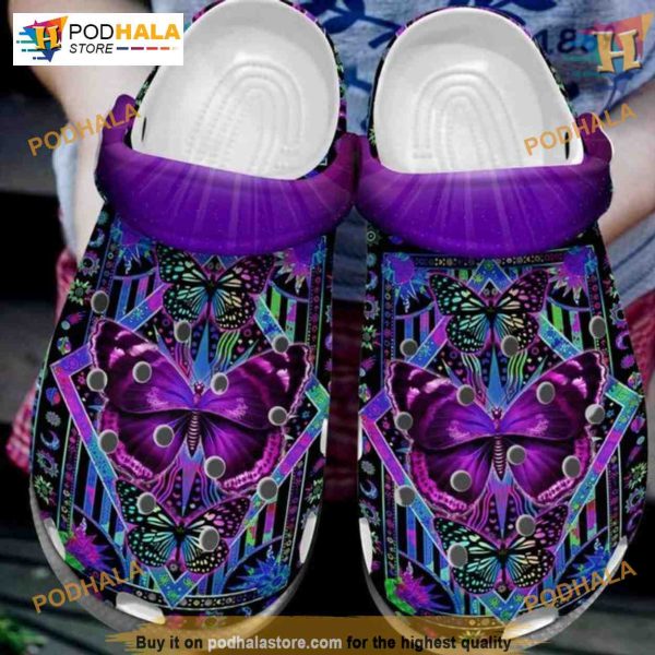 Mom And Daughter Butterfly Shoes Crocs, Funny Christmas Ideas