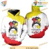 Momofboth Baseball, Softball Mom Messy Bun 3D Hoodie, Gift For Mother