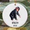 Monkey Ornament for Christmas, Personalized Family Fun Gift