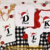 Monogrammed Family Festivity Personalized Family Christmas Shirt, Custom Name Tee