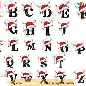 Monogrammed Family Festivity Personalized Family Christmas Shirt Custom Name Tee 2