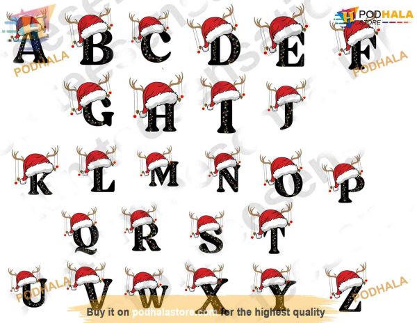 Monogrammed Family Festivity Personalized Family Christmas Shirt, Custom Name Tee