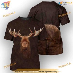 Moose Full All Over Printed Funny Animal Costume 3D Hoodie Sweatshirt 2