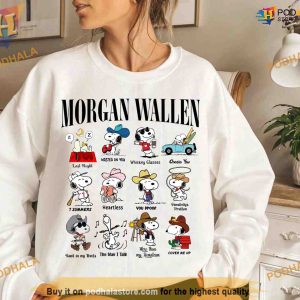 Morgan Wallen Meets Snoopy Christmas Tour Shirt, Funny Xmas Gift