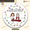 Mother & Children Love Personalized 2023 Ceramic Christmas Ornament