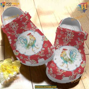 Mother's Day Strong Rooster Crocs, Chicken Flower Themed Clog Gifts