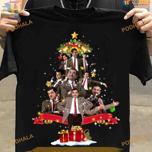 Mr. Bean Christmas Tree Shirt, Funny Christmas Gift Ideas