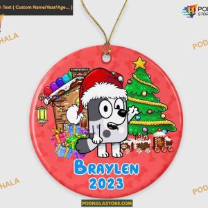 Muff-in Dog Christmas 2023 Ornament, Personalized Family Christmas Ornaments