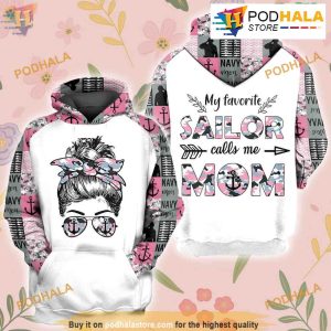 My Favorite Sailor Call Me Mom Full Over Printed Unisex 3D Hoodie