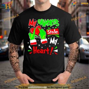 My grandkids stole my heart grinch hand Shirt For Women Men