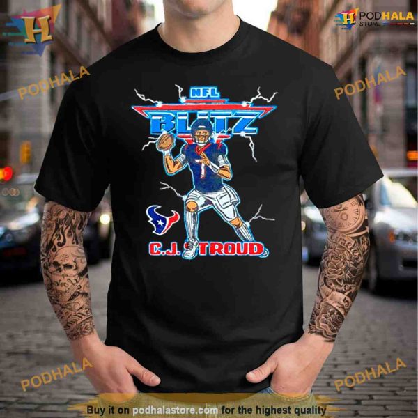 NFL Blitz Houston Texans C.J. Stroud retro Shirt For Women Men