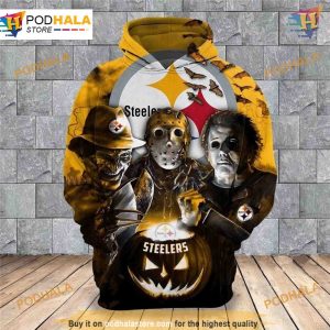 NFL Halloween Pullover Pittsburgh Steelers 3D Hoodie 1