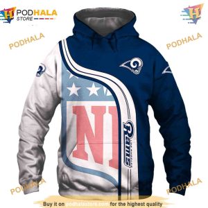 NFL Los Angeles Rams 3D Hoodie Pullover, Fan Apparel