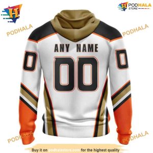 NHL 2023 30th Anniversary Away Personalized Ducks Hockey Hoodie 3D 2