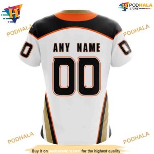 NHL 2023 30th Anniversary Away Personalized Ducks Hockey Hoodie 3D 4