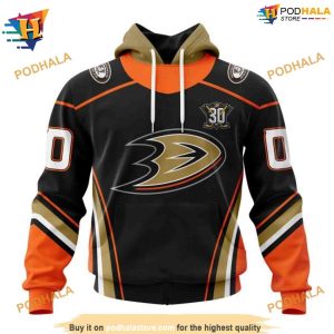 NHL 2023 30th Anniversary Home Personalized Anaheim Ducks Hoodie 3D 1