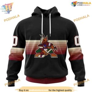 NHL Black And Gradient Arizona Coyotes Hoodie 3D Special Arizona Coyotes 3D Design 1