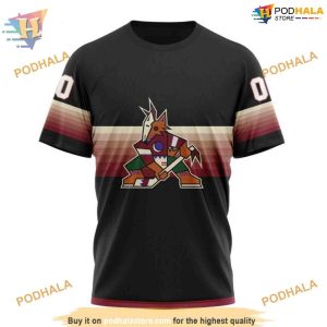 NHL Black And Gradient Arizona Coyotes Hoodie 3D Special Arizona Coyotes 3D Design 3