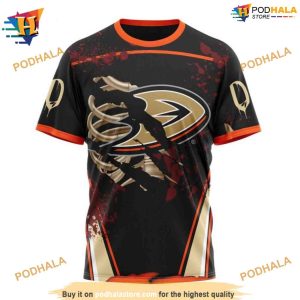 NHL Jersey Your Ribs Design Halloween Anaheim Ducks Hoodie 3D 3