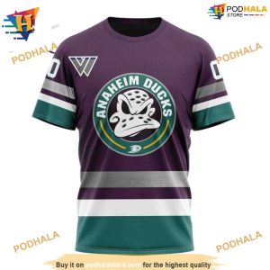 NHL Mighty Ducks 30th Anniversary Unique Hoodie 3D Design 3