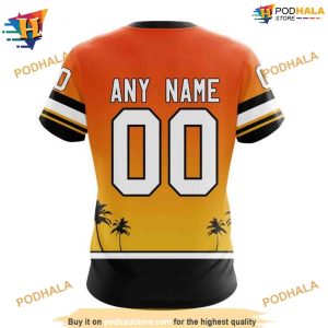 NHL Personalize New Gradient Series Ducks Hockey Apparel in Hoodie 3D 4
