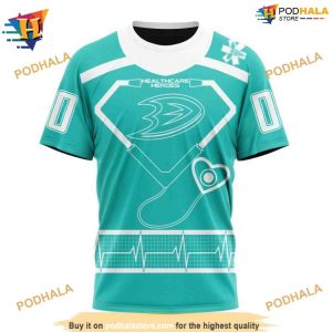 NHL Personalized Healthcare Heroes Honor Ducks Hockey Apparel Hoodie 3D 3
