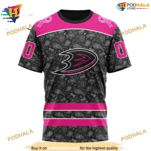 NHL Pink In The Rink Fight Breast Cancer Anaheim Ducks Merch Hoodie 3D 3