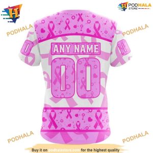 NHL Pink October Breast Cancer Awareness Mighty Ducks Hoodie 3D 4