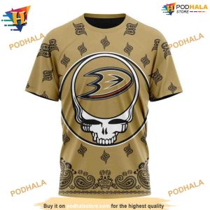 NHL Special Grateful Dead Design Unique Anaheim Ducks Hoodie 3D 3