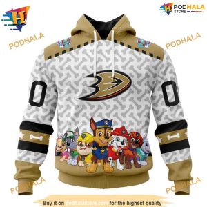 NHL Special PawPatrol Design Unique Anaheim Ducks Merch Hoodie 3D 1