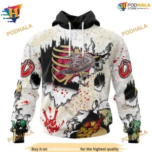 NHL Special Zombie Style Halloween Anaheim Ducks Apparel Hoodie 3D 1