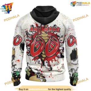 NHL Special Zombie Style Halloween Anaheim Ducks Apparel Hoodie 3D 2